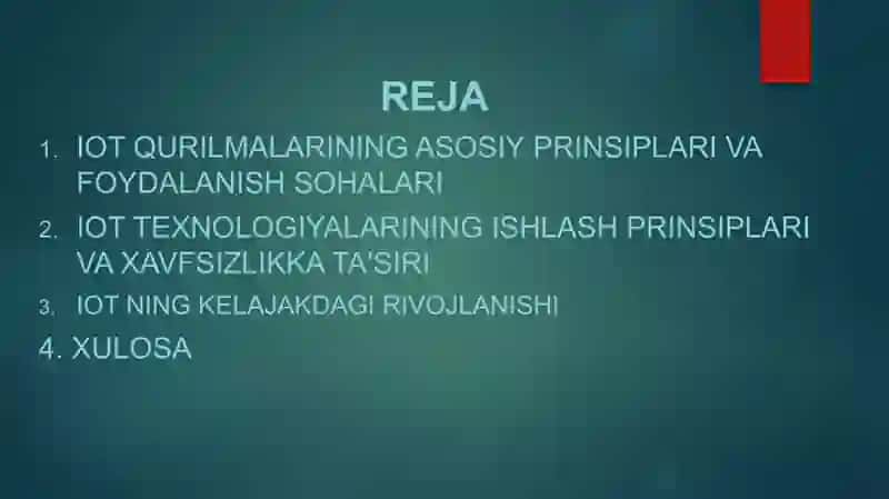 IoT Qurilmalarining ishlash prinsiplari va ulardan foydalanish 2