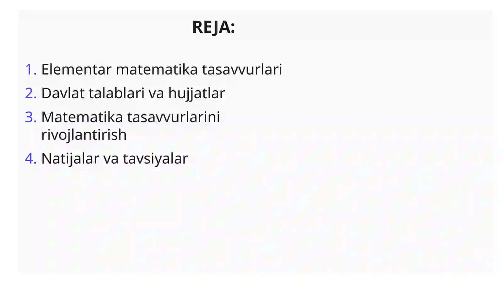 Davlat talabiga asosida elementar matematika tasavvurlarni rivojlantirish 2