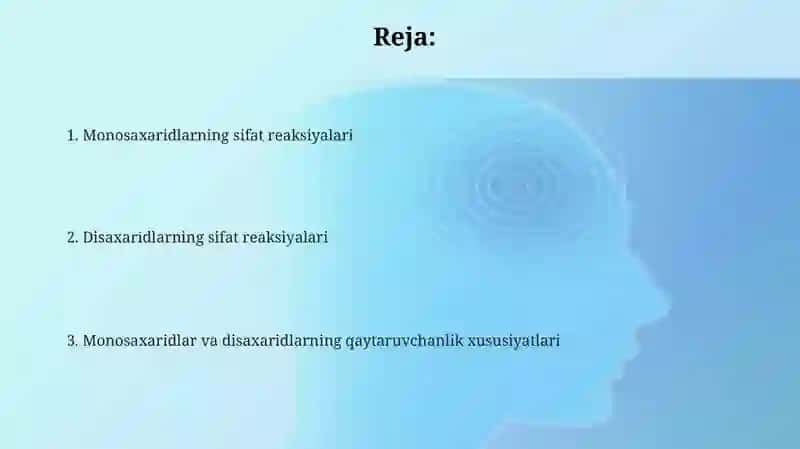 Uglevodlar. Monosaxarid va disaxaridlarning qaytaruvchanlik xossalari 2