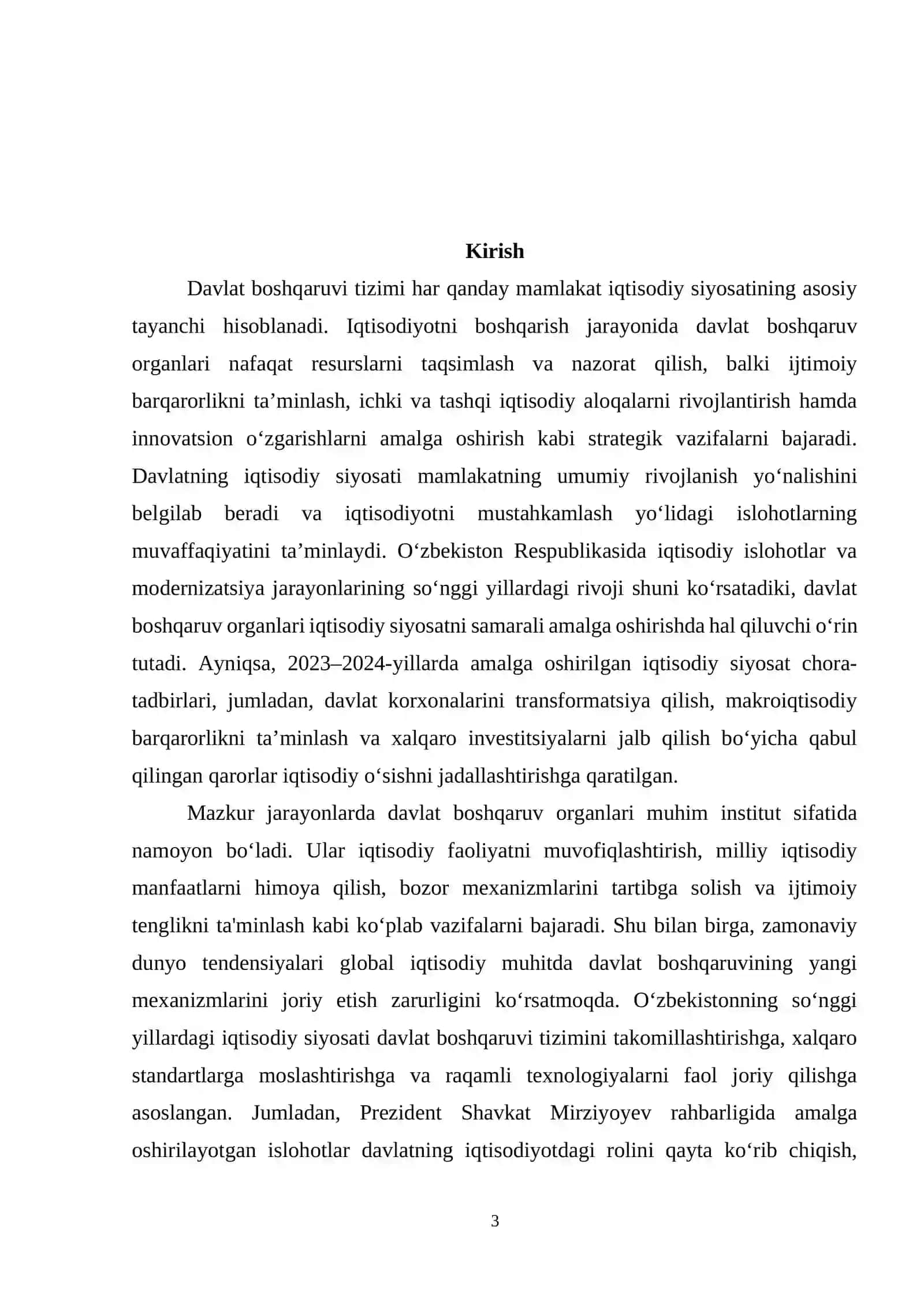 Davlat boshqaruv organlarining iqtisodiy siyosatni amalga oshirishda davkat boshqaruv organlarining o‘rni 2