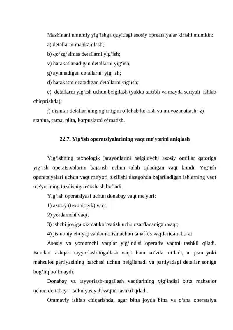 Mavzu. Texnologik yig‘uv sxemalarini tuzishni o‘rganish va namunasida sxemalar to‘g‘ri tuzilganligini tekshirish 2