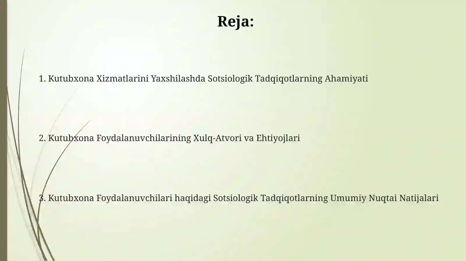 Kutubxonalarda kitobxonlarni oʻrganish sohasidagi sotsiologik tadqiqotlar 2