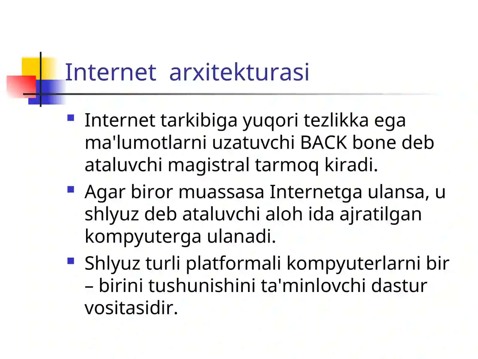 Internet arxitеkturasi 2