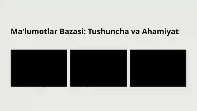 Ma'lumotlar Bazasi Modellari va Mohiyat-Aloqa Modeli 2