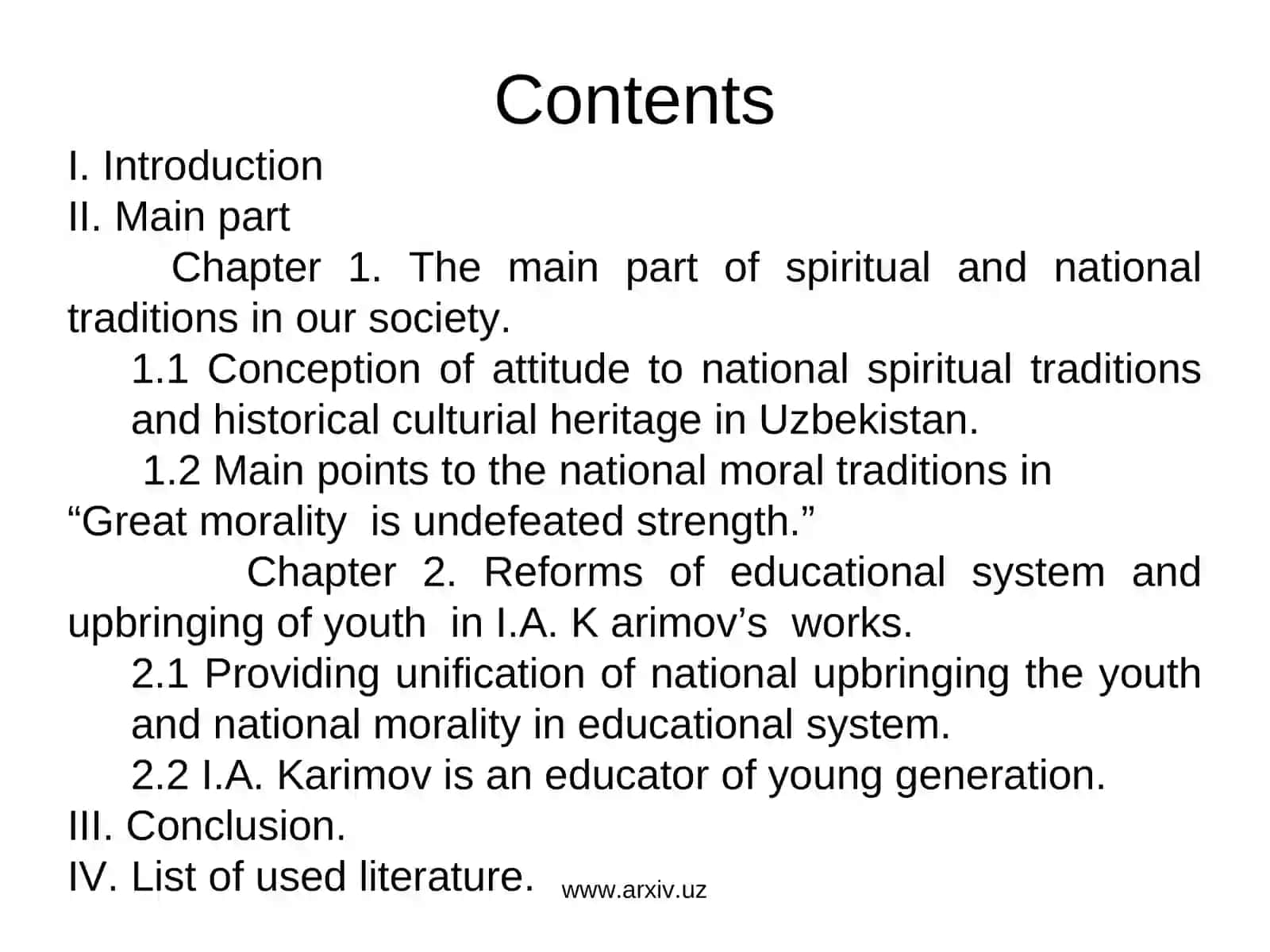 Reforms of educational system and upbringing of youth in I.A. K arimov’s works 2