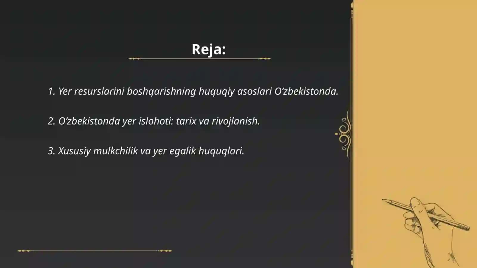 Oʻzbekistonda yer resurslarini boshqarishning huquqiy asoslarini horijiy tajribalar bilan taqqoslash 2