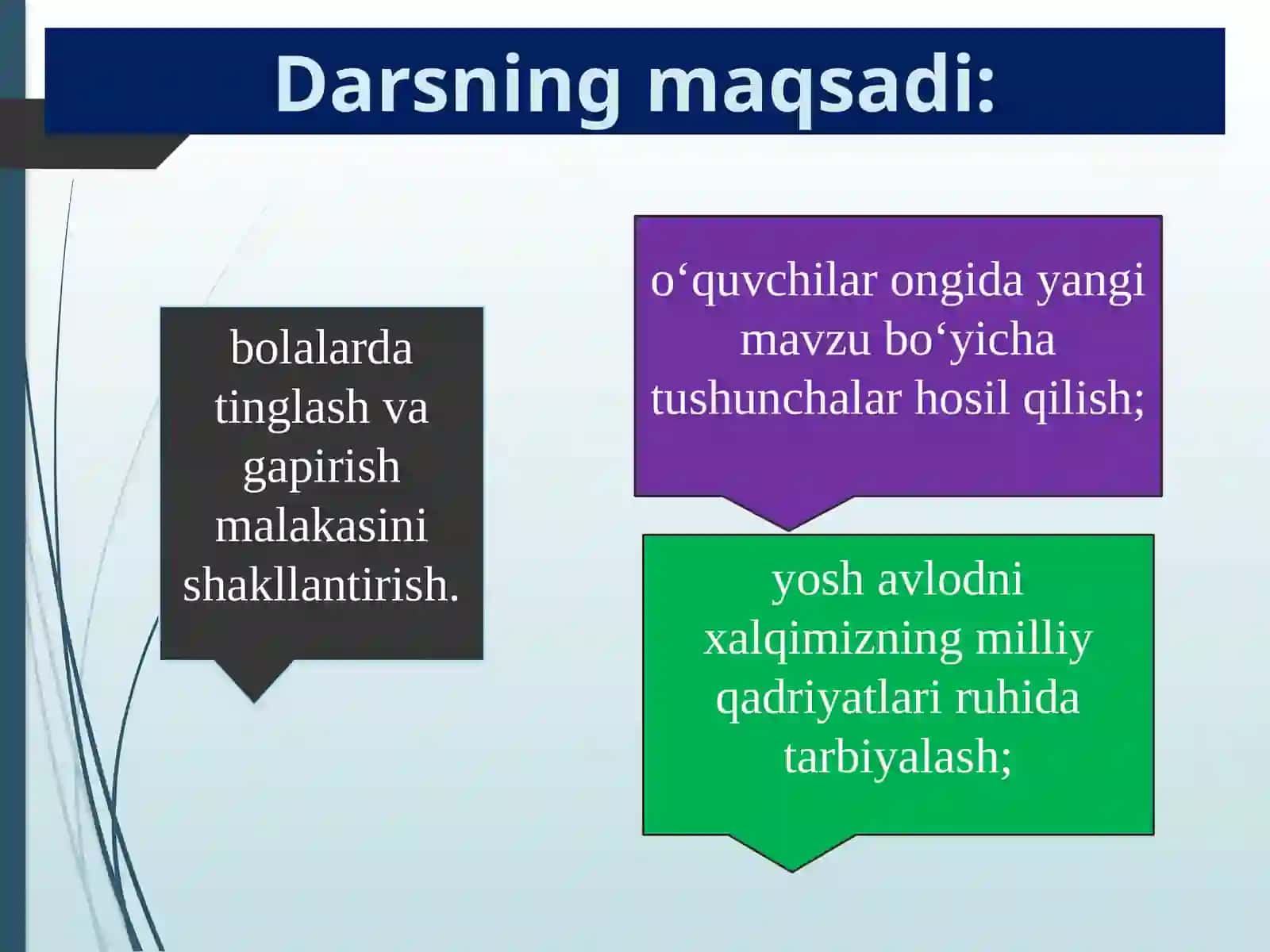 TINGLASH VA GAPIRISH MALAKASINI SHAKLLANTIRISH 2