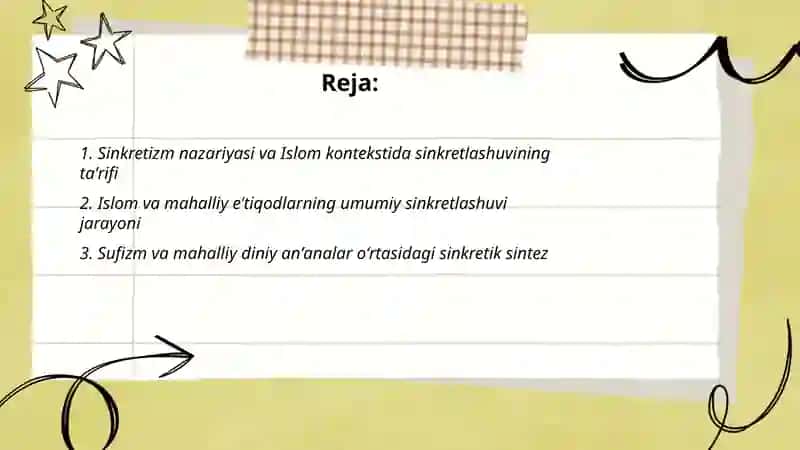 Islom va boshqa diniy aqidalar sinkretlashuvi natijasida shakillangan diniy ta'limotlar tarixi 2