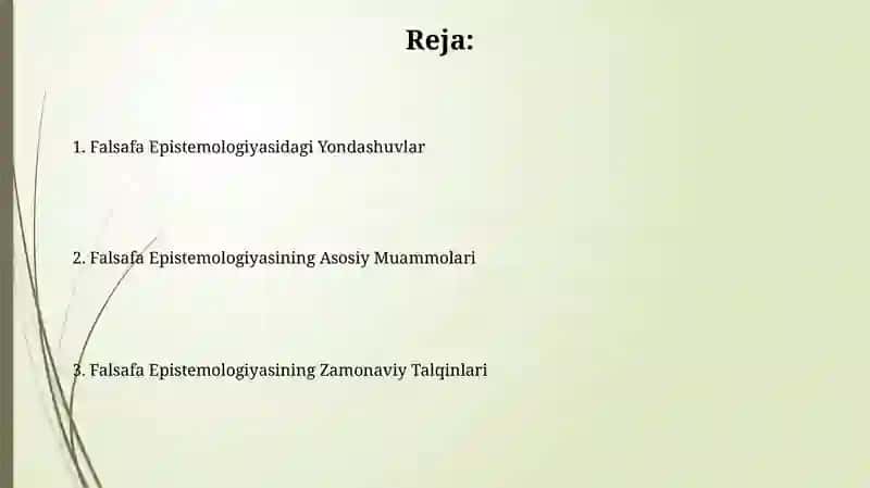 Falsafaning bilish nazariyasi: asosiy muammolari va yo'nalishlari 2