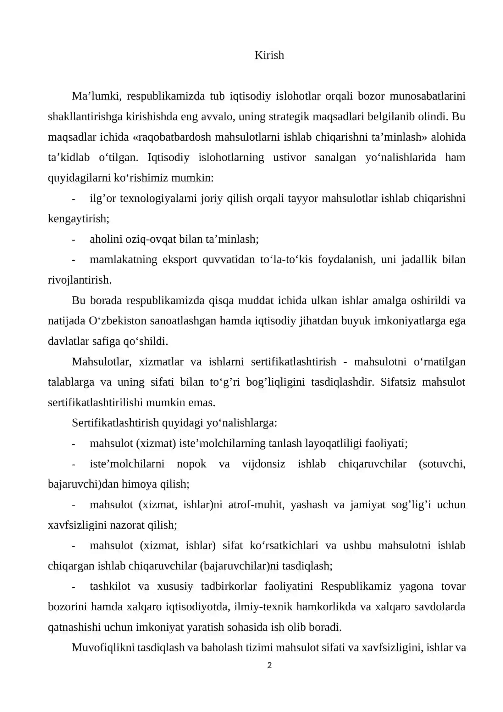 Yengil avtomobil pnevmatik shina mahsulotlarini sertifikatlashtirish tartibini ishlab chiqish 2