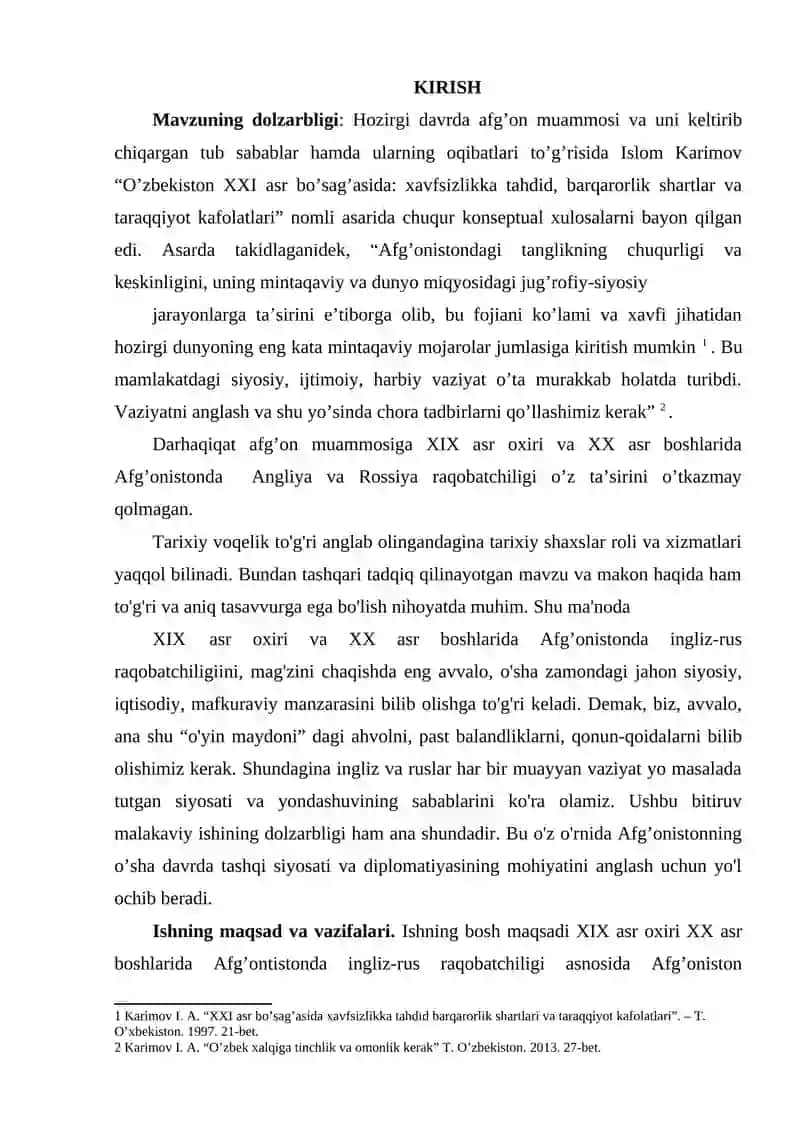 AFG’ONISTONDA RUS INGLIZ RAQOBATI VITKEVICH VA BERNS MISSIYALARI 2