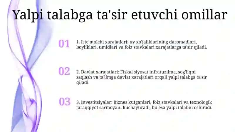 Yalpi Talab Va Taklifga TaʼSir Etuvchi Omillar 2