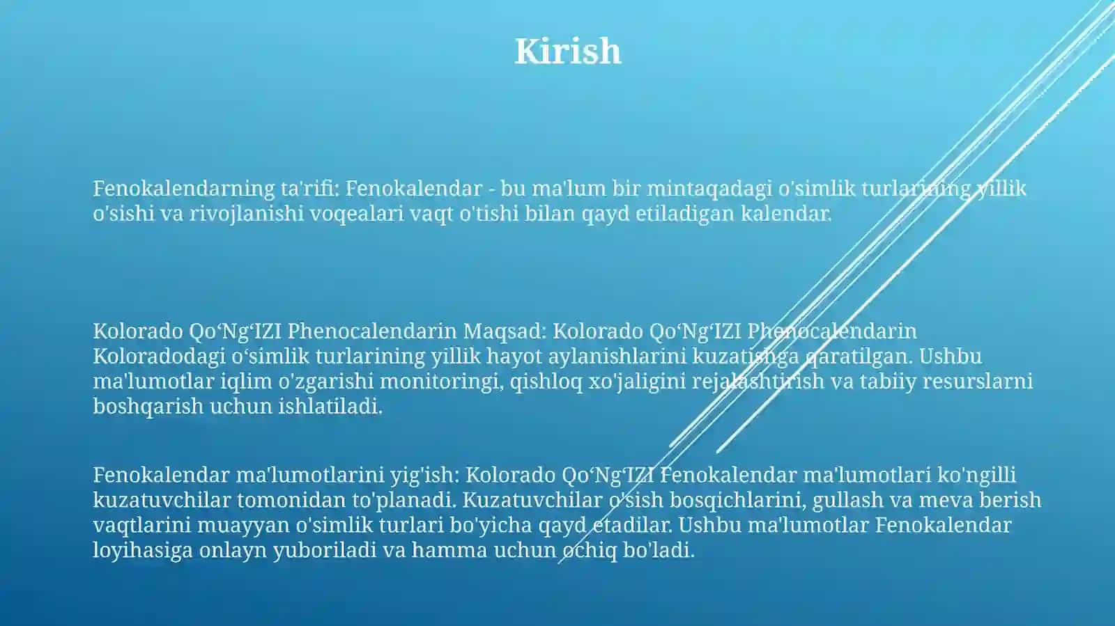 Kolorado QoʻNgʻIzi Fenokalendarini Tuzish 2