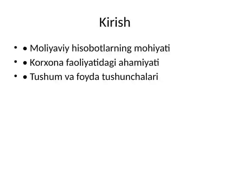 Moliyaviy hisobot 2