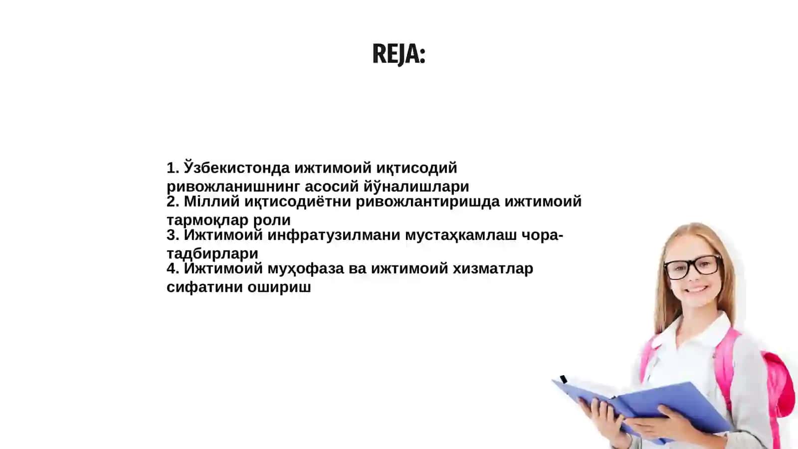Ўзбекистон Республикаси да ижтимоий иктисод ни ривожланиш хакида 2
