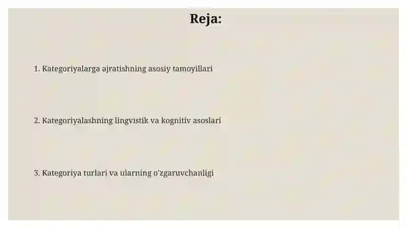 So`zlarni turkumlarga ajratish tamoyillari 2