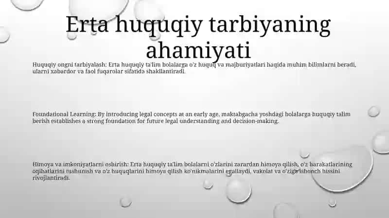 Maktabgacha Yoshdagi Bolalarga Huquqiy Talim Berish 2