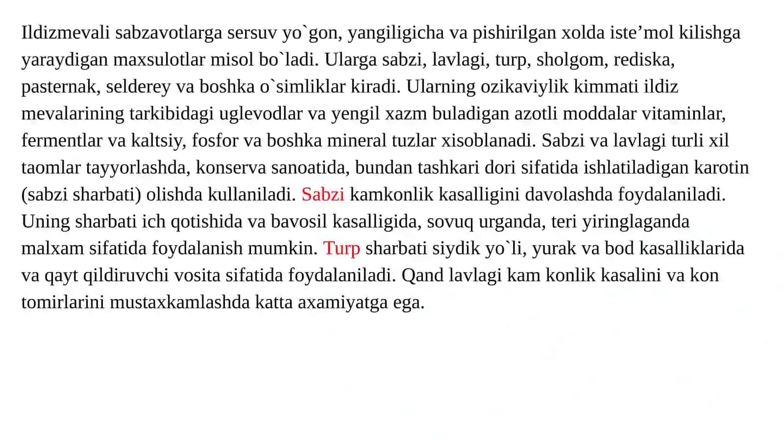 Ildiz mevalarning shifobaxshlik xususiyatlari 2