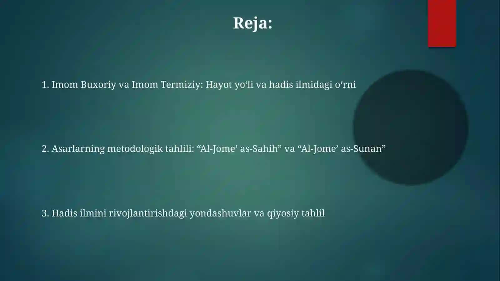 Imom Buxoriy va Imom Termiziyning hadisilmiga qo'shgan hissalarini qiyosiy tahlili 2