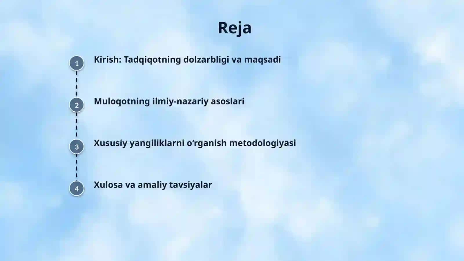 Muloqot va xususiy yangliklarni o‘rganish 2