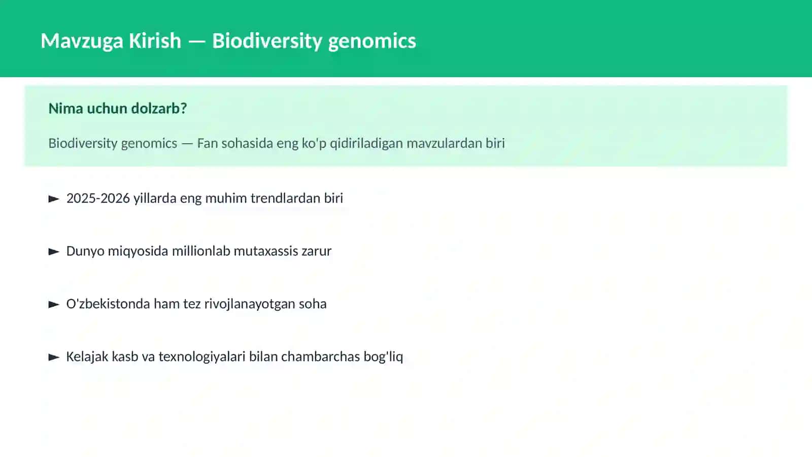 Biodiversity genomics 2