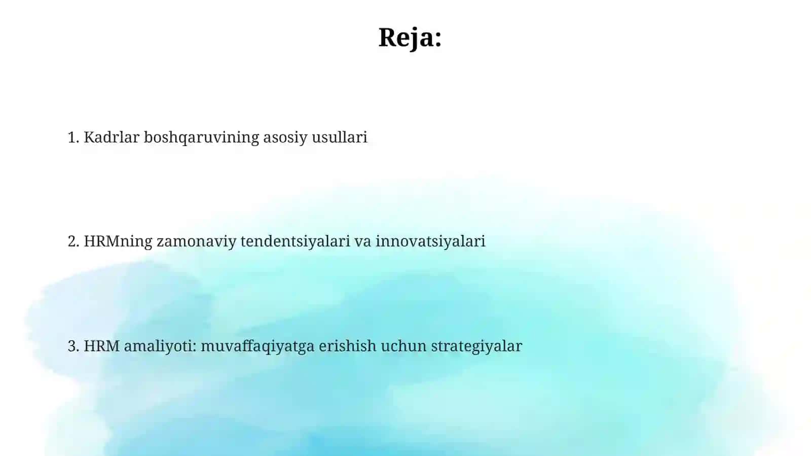 Inson resurslarini boshqarish usullari 2