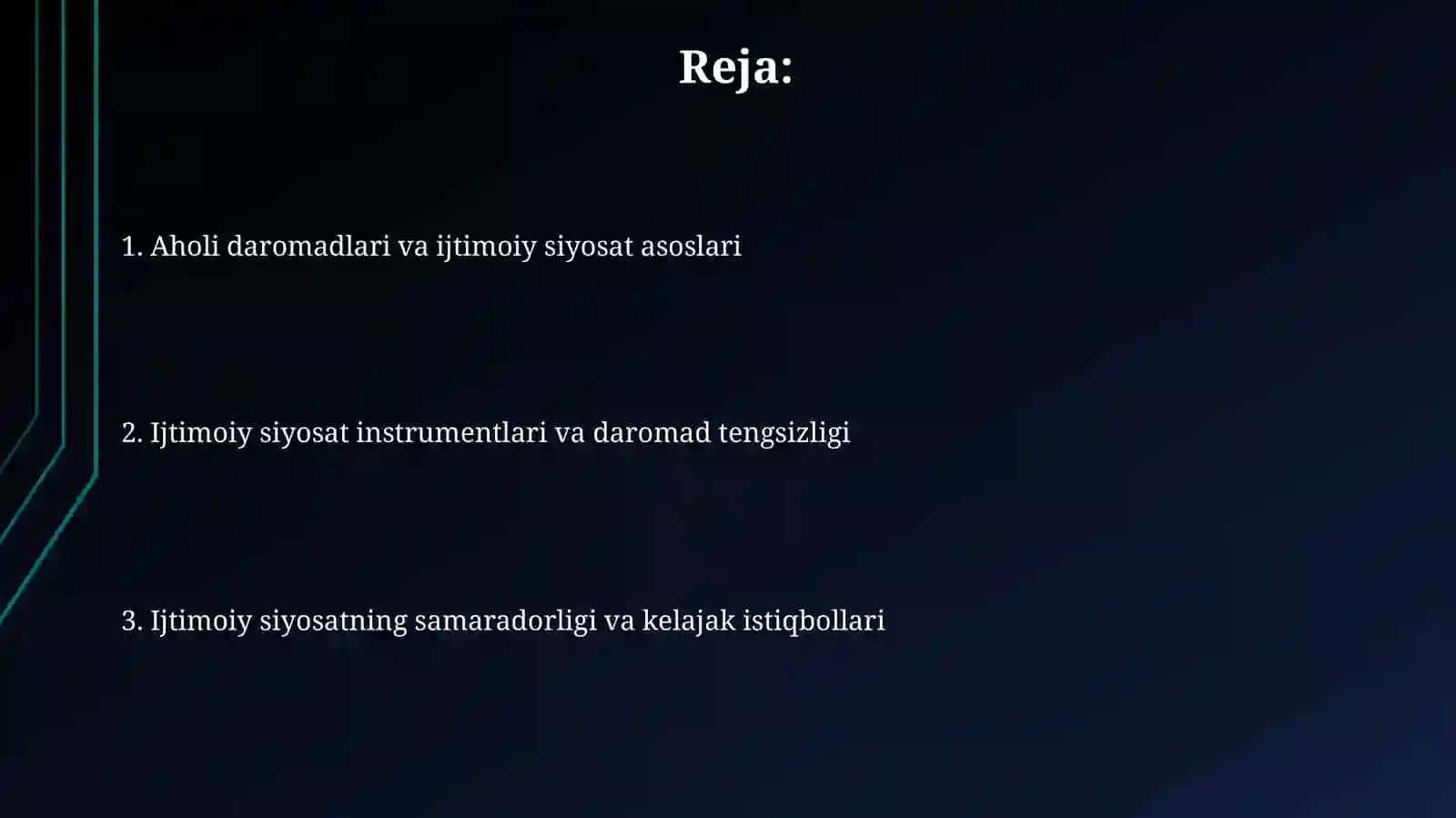 Aholi daromadlari taqsimoti va daromad tengsizligi 2