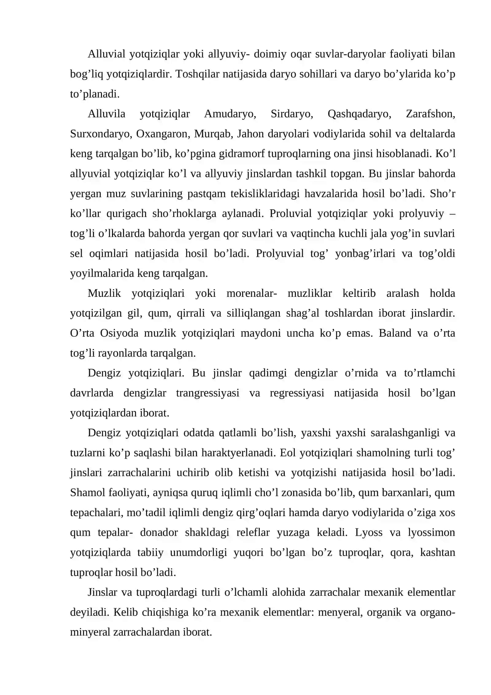 Tuproq minyeral va organik qismining kelib chiqishi va tarkibi 2