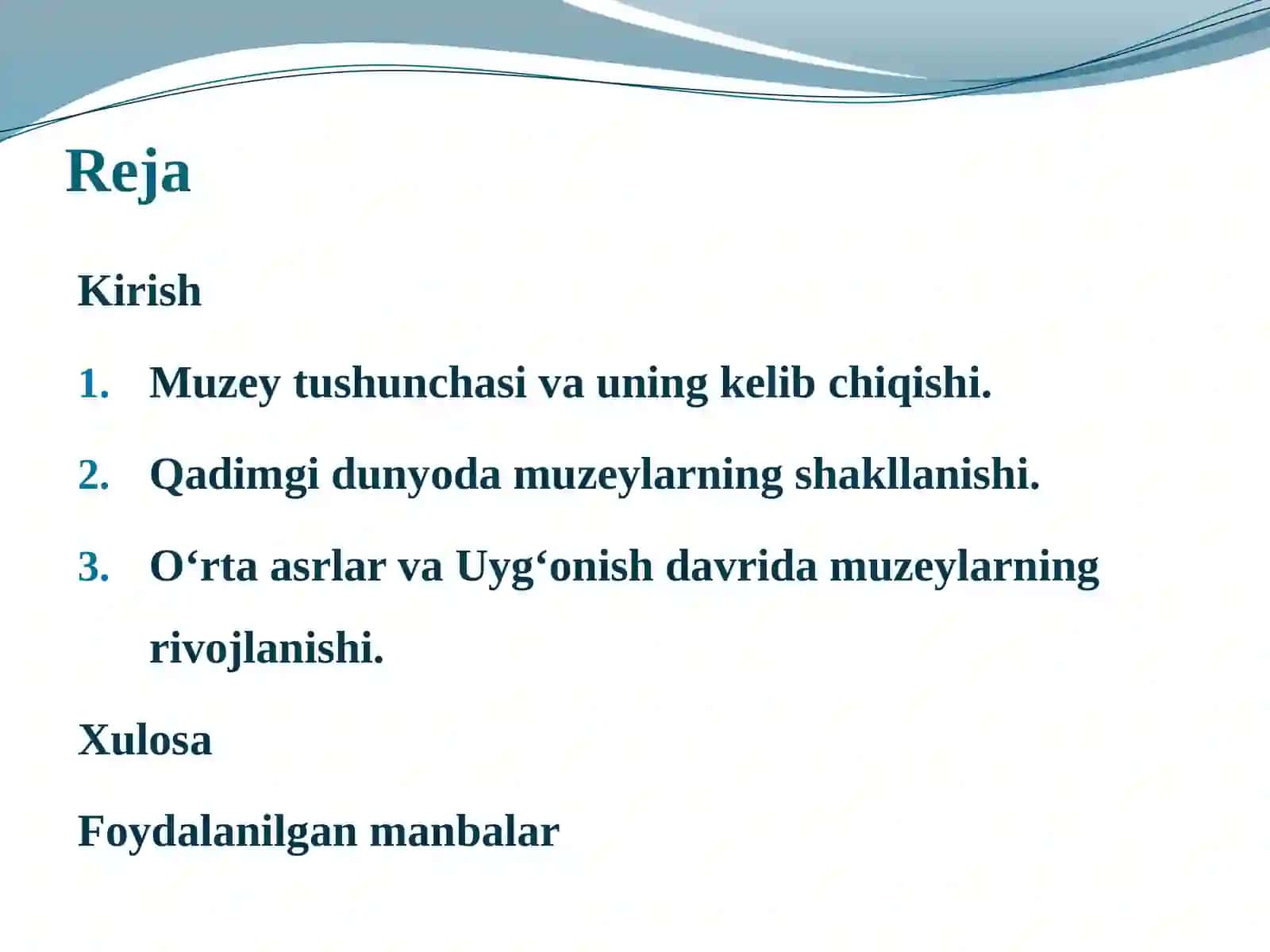 Muzeylarning paydo bo‘lishi 2