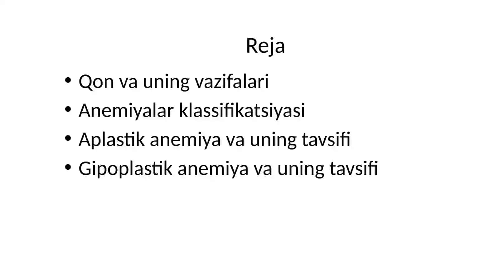 Apastik va Gipoplastik anemiyalar 2