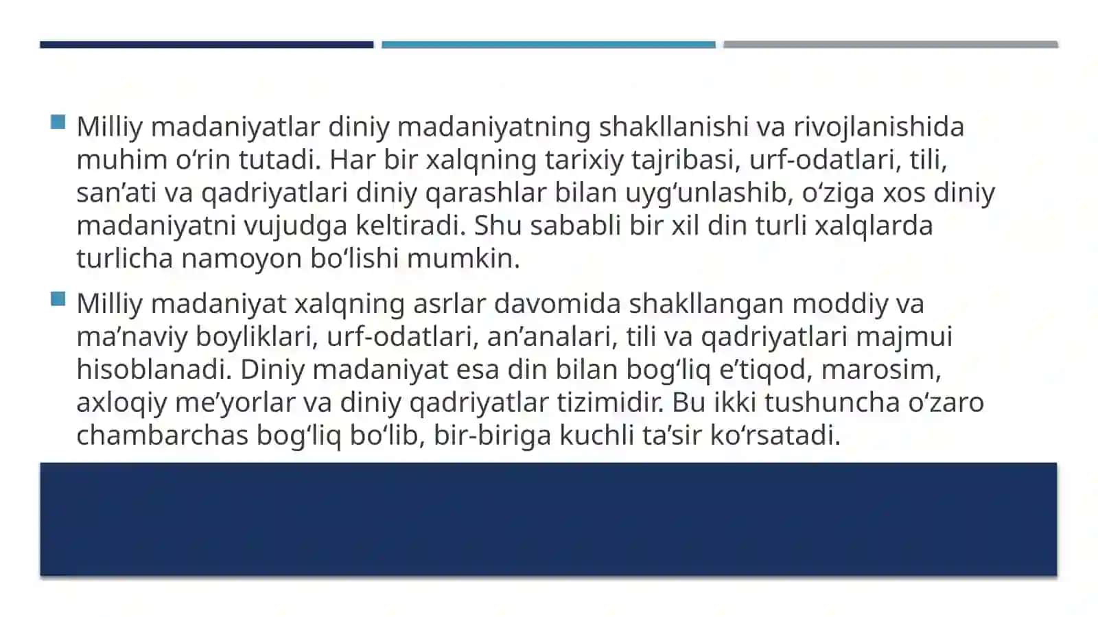 Milliy madaniyatning diniy madaniyat shakllanishi 2