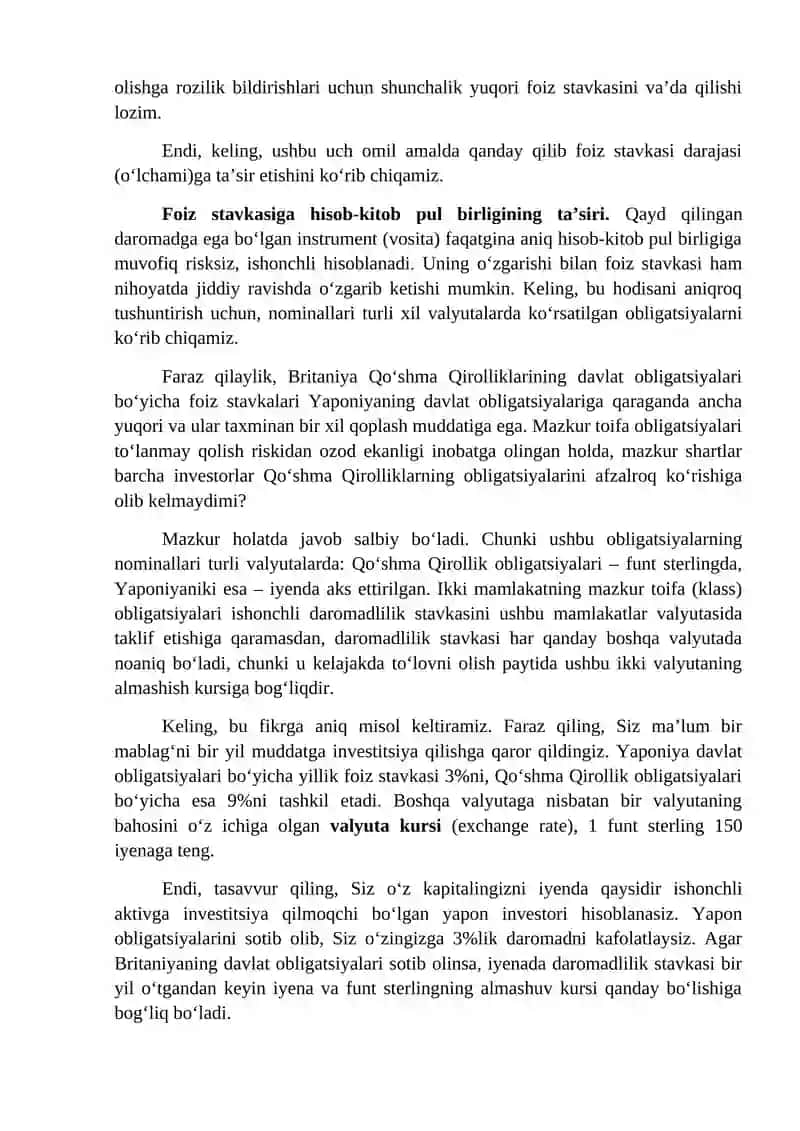 Foiz stavkalari 2