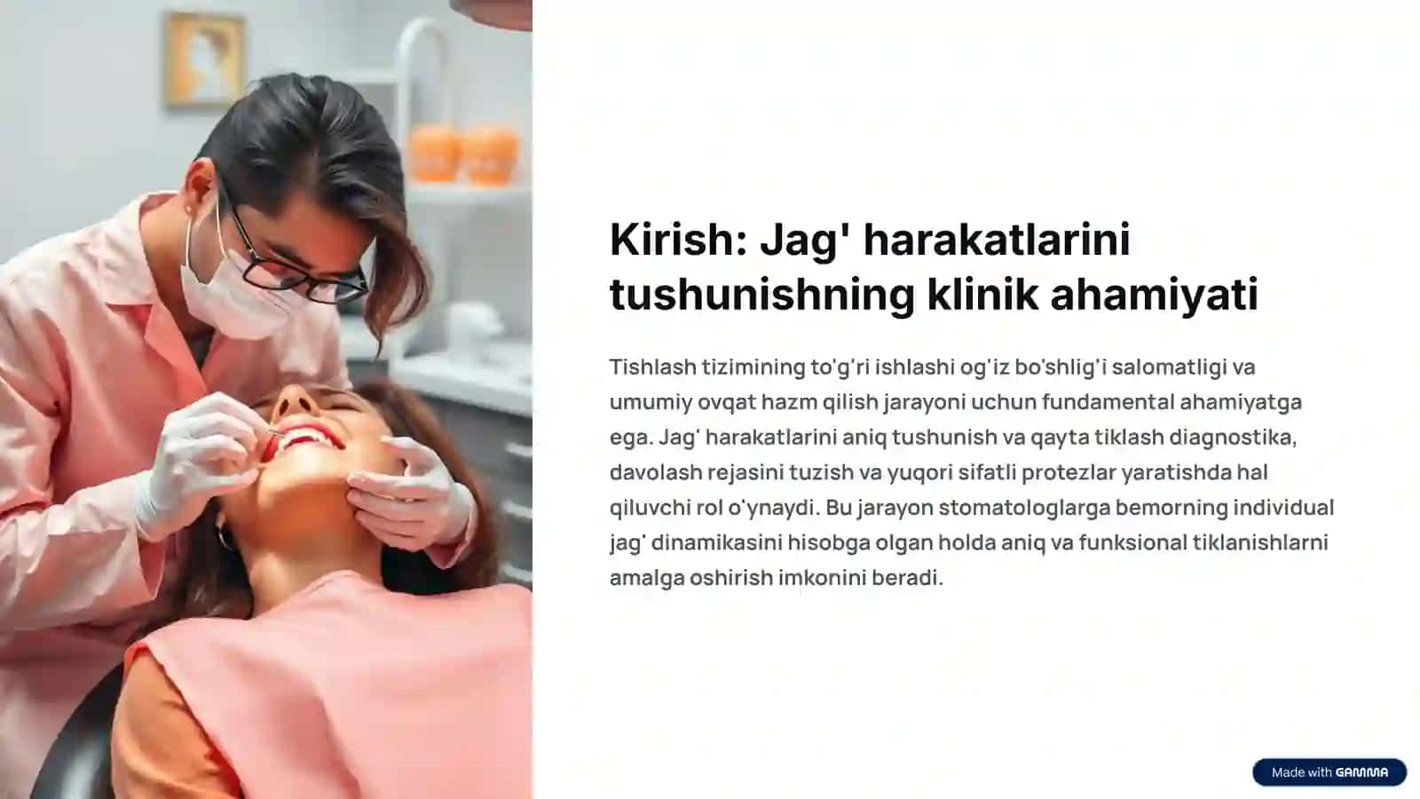 Pastki jag' harakatlarini qaytaruvchi apparatlar: Artikulyatorlar va Yuz yoyi 2
