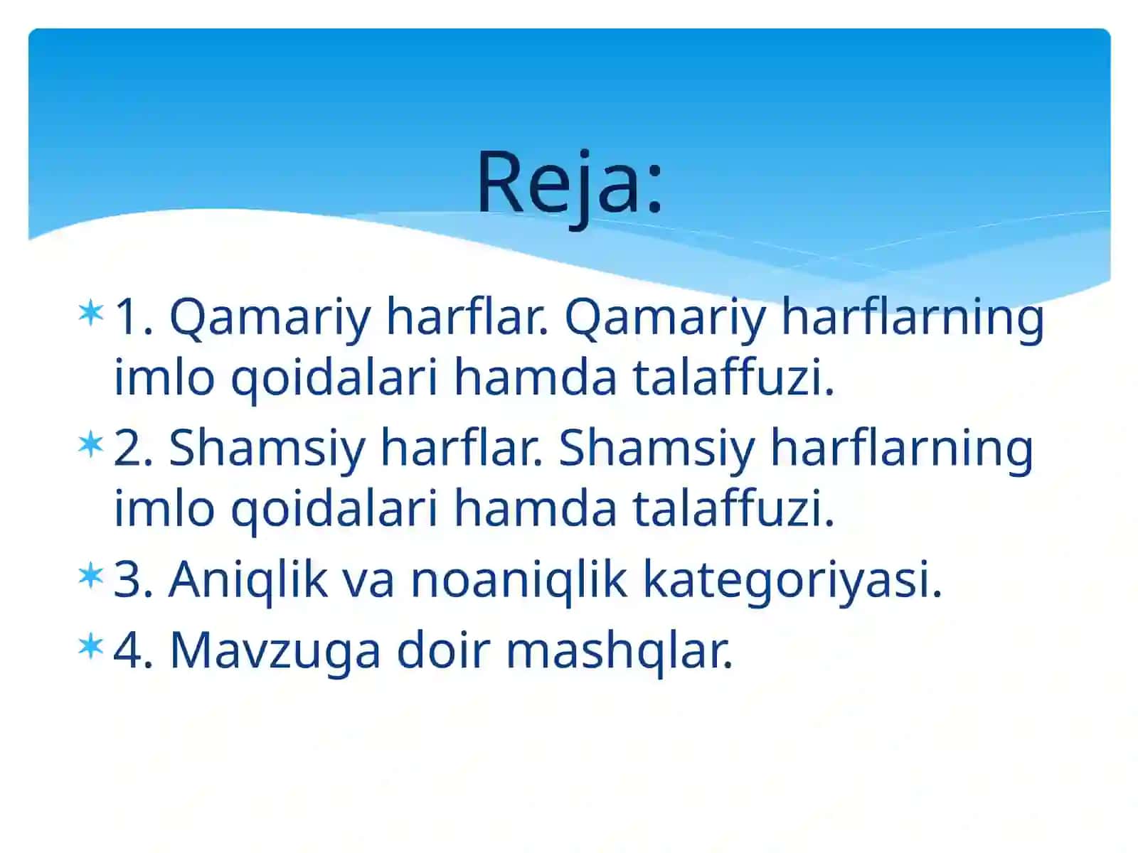 Shamsiy va qamariy harflar 2