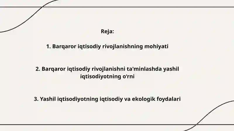 Barqaror Iqtisodiy Rivojlanish: Yashil Iqtisodiyotning Oʻrni va Ahamiyati 2