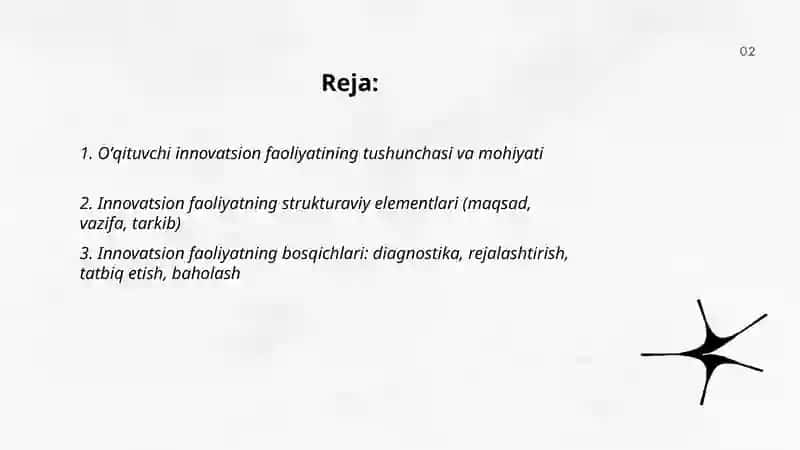 Oʻqituvchi innovatsion faoliyatning strukturasi 2