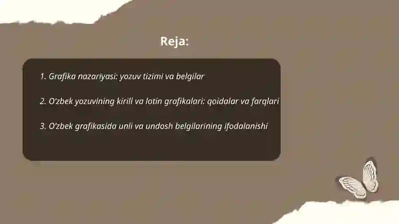 Grafika. Orfografiya va orfoepiya. Ona tili lugʻat 2