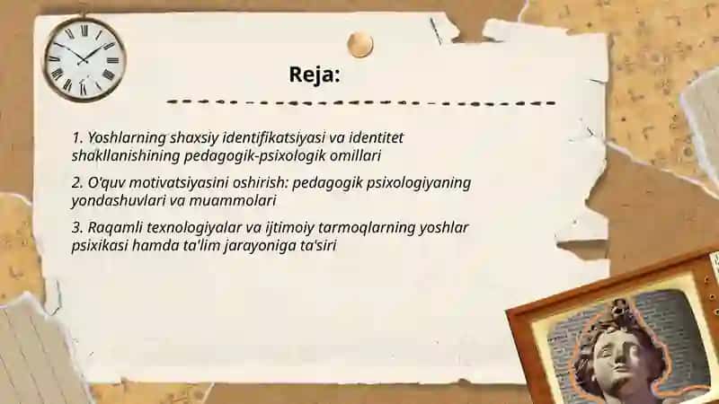 Yosh va pedagogik psixologiya fanining tadqiqot sohasi va muammolar 2