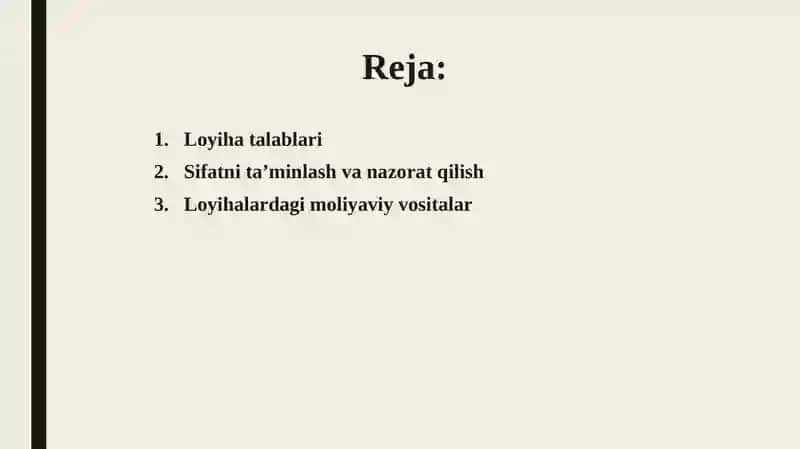 Mavzu: IT loyiha boshqarish 2