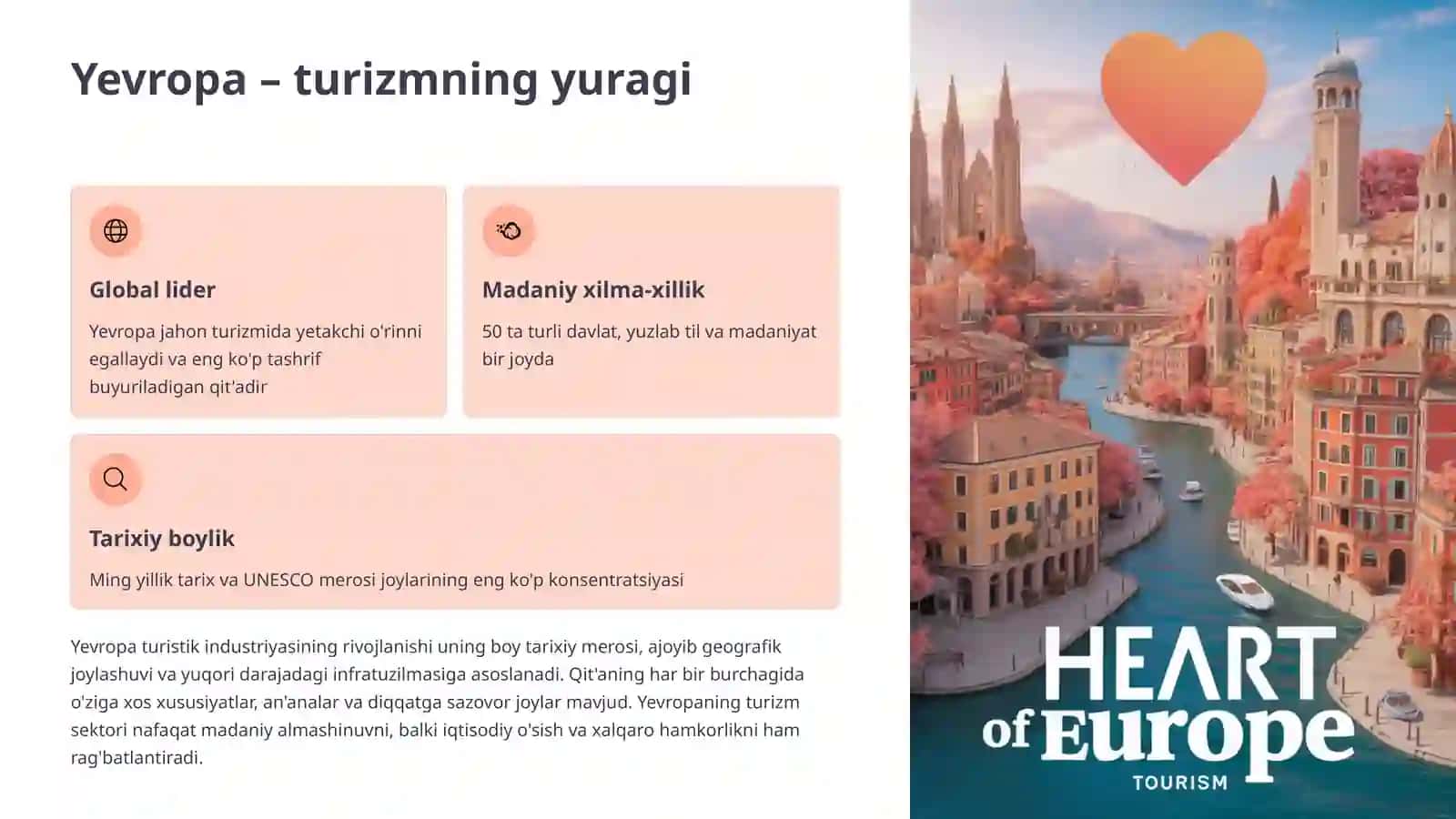 Jahonning turistik regionlari: Yevropa mintaqasi 2