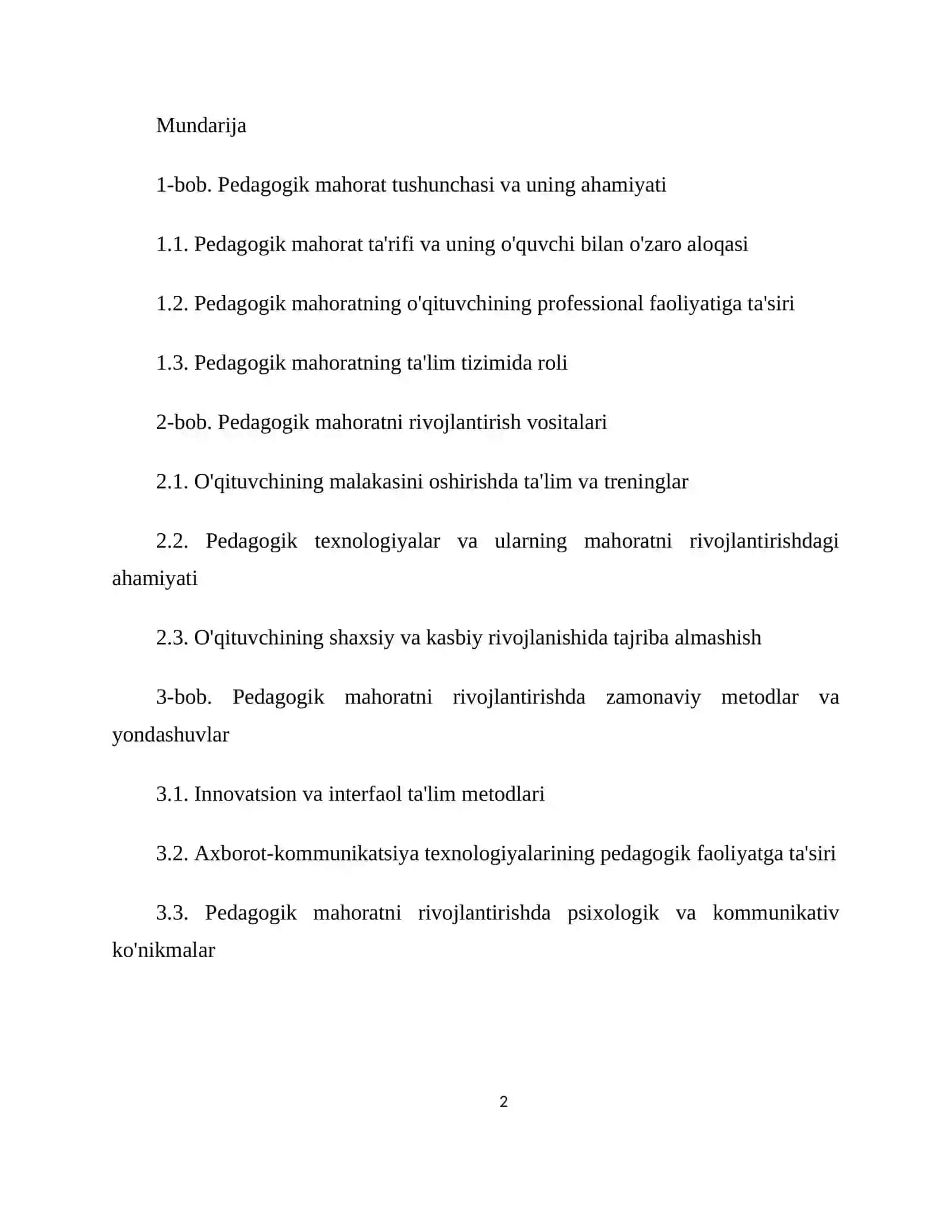 Pedagogik mahorat 2