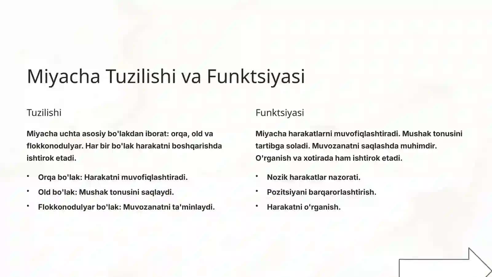 Miyacha Fiziologiyasi 2