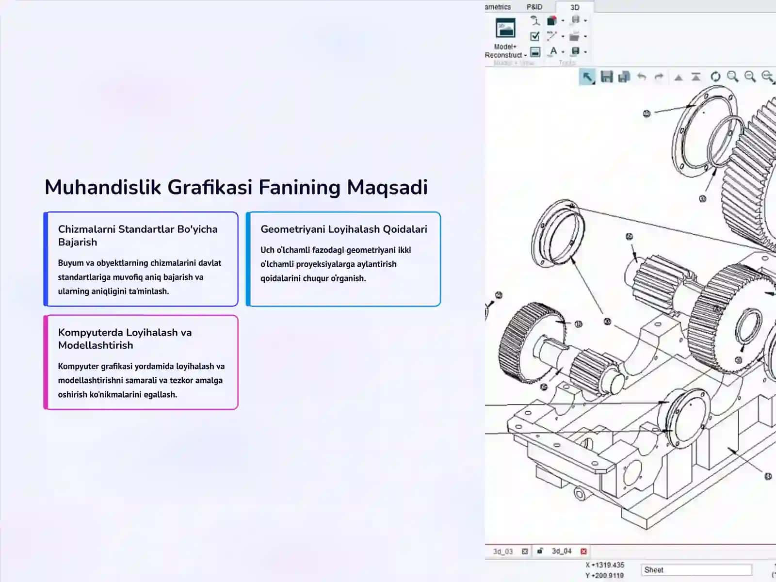 Muhandislik va Kompyuter Grafikasi Fanining Maqsad va Vazifalari 2