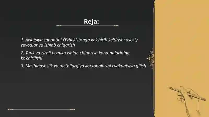Aviatsiya sanoatini Oʻzbekistonga koʻchirib keltirish: asosiy zavodlar va ishlab chiqarish 2