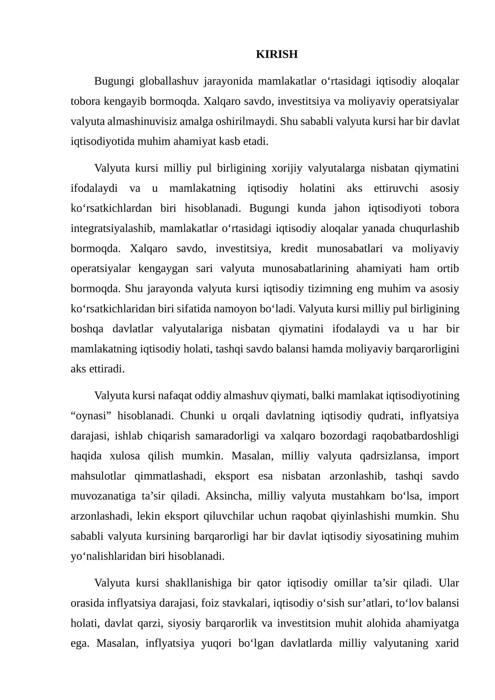 Valyuta Kurslari - Milliy Pulning Boshqa Valyutalarga Nisbatan Qiymati 2