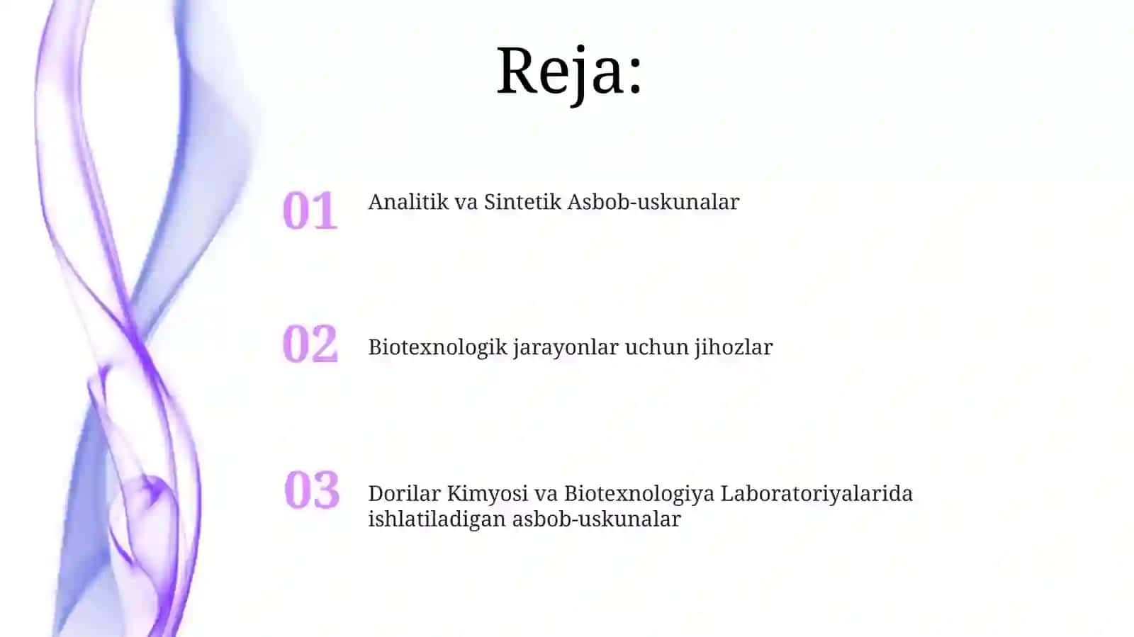 Kimyo farmasevtik va biotexnologiyada qo'llanadigan jihozlar 2