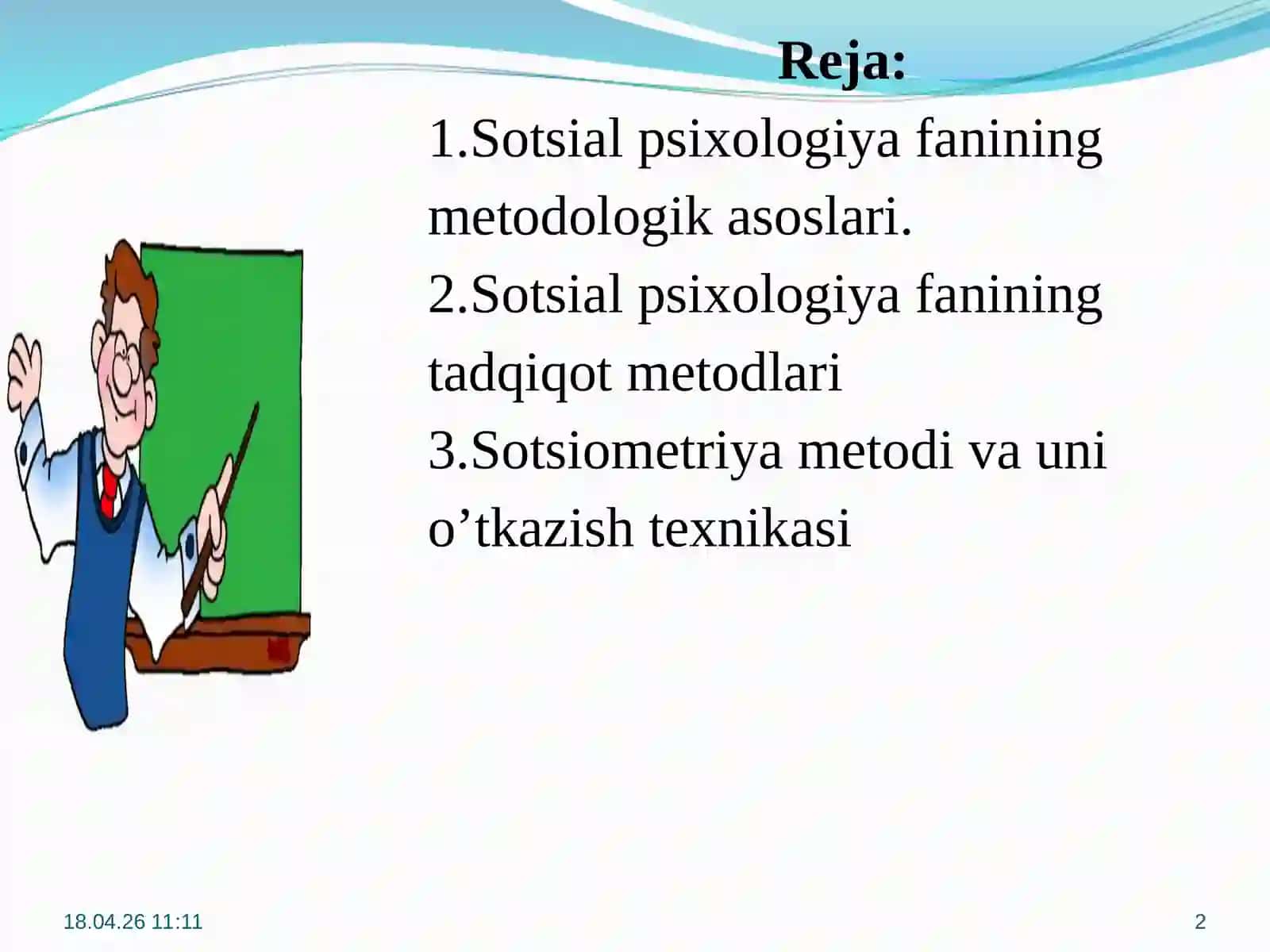 Sotsial psixologiyametodologiyasi va metodlari 2
