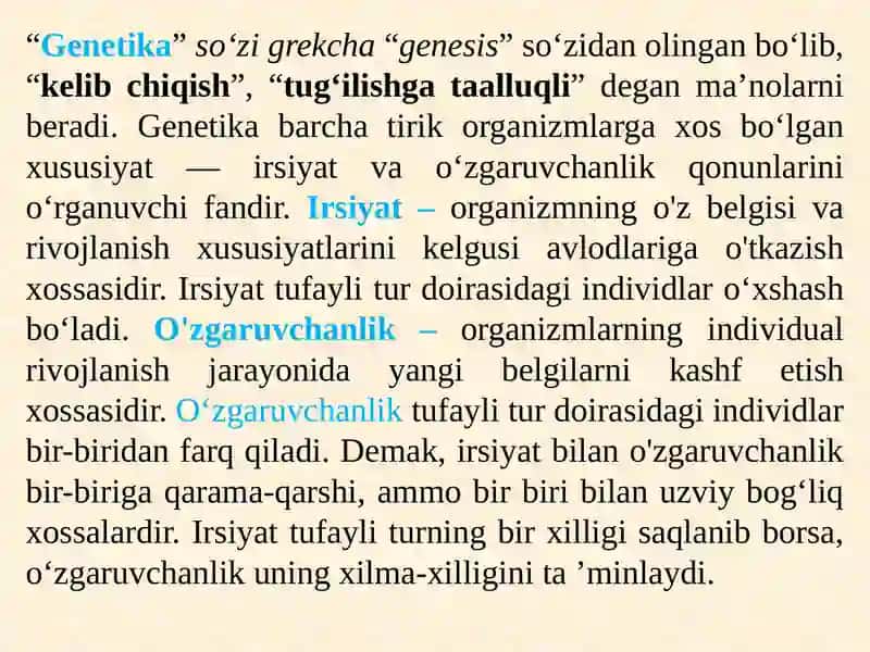 Genetikaningasosiytushunchalari 2
