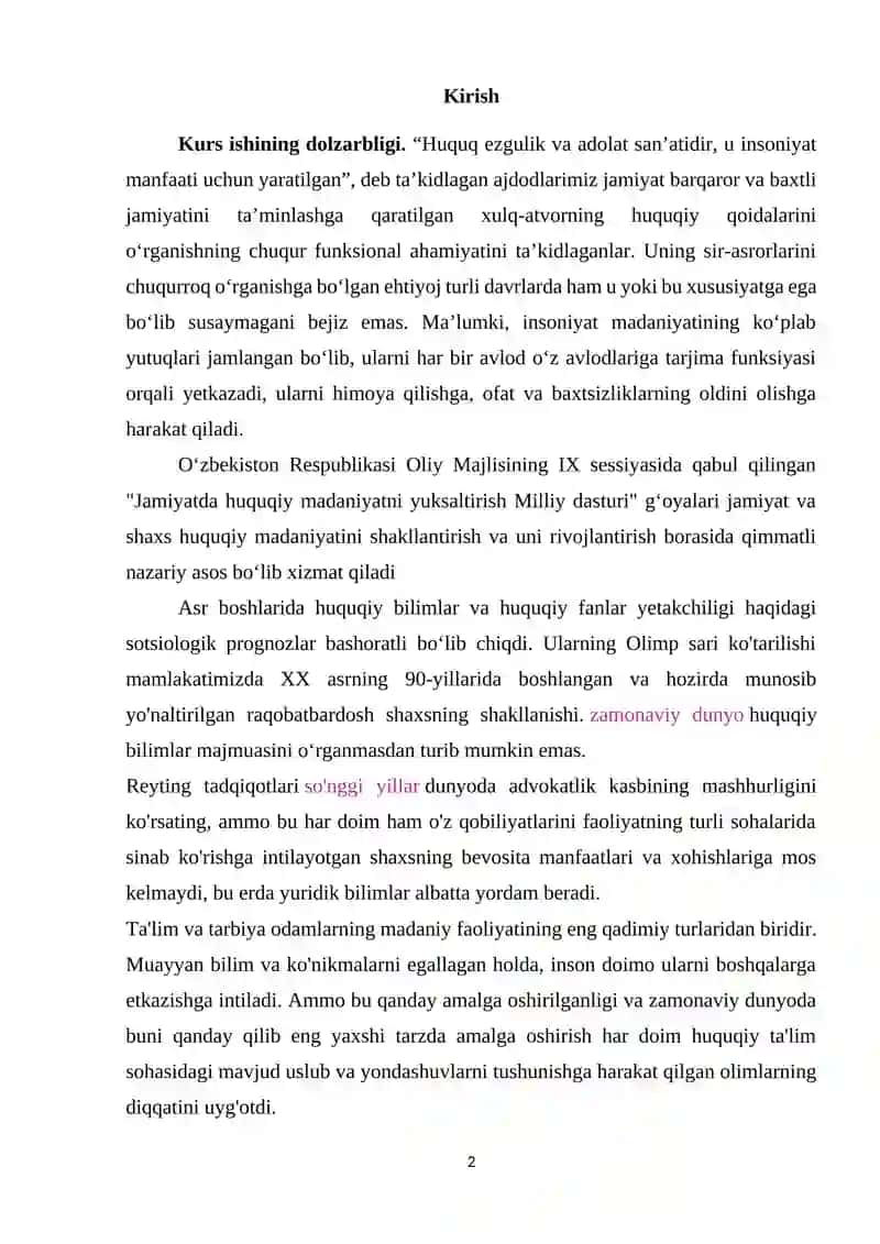 Huquq o`qitish metodlari va ularning klassivikatsiyalari 2