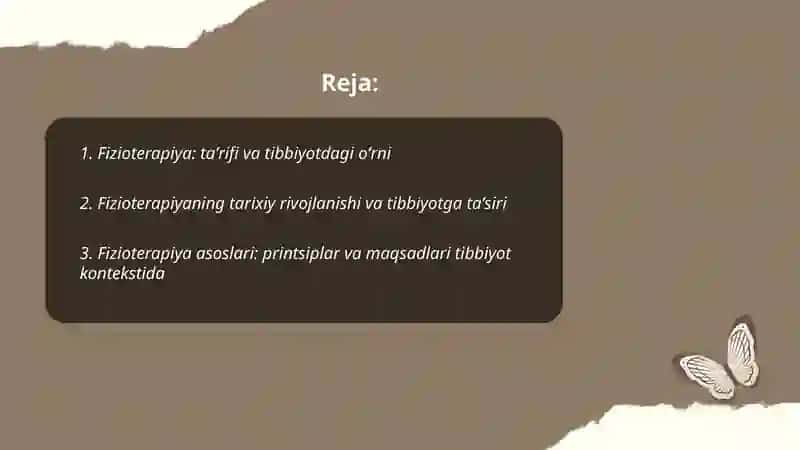 Fizioterapiyaning tibbiyotdagi o'rni 2